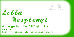 lilla meszlenyi business card